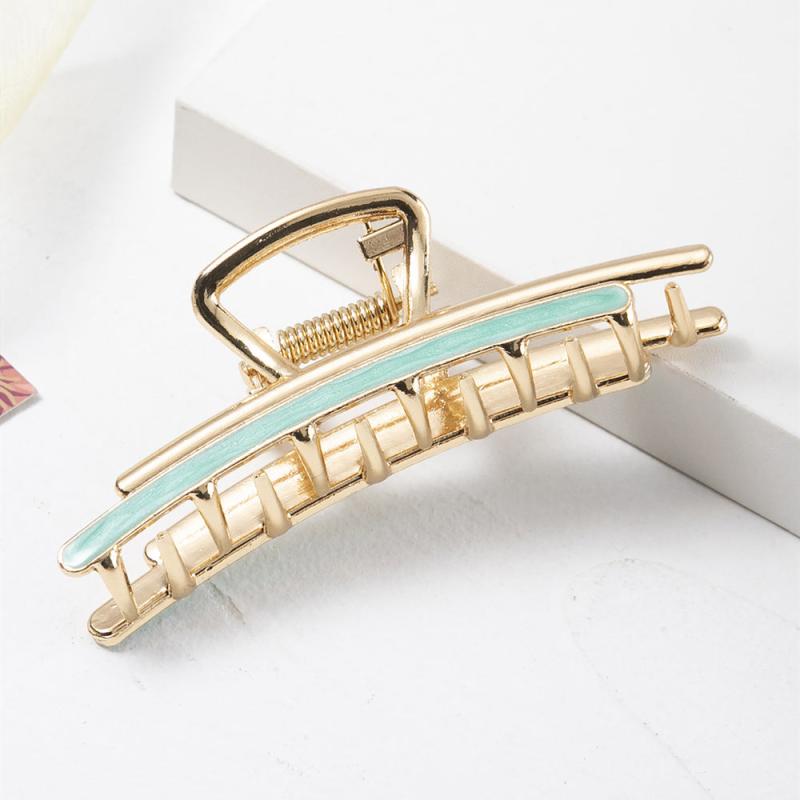 Vintage Matte Glossy Hair Claw Clips Metal Hair Jaw Clamp Barrette