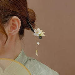 Vintage Chinese Style Wooden Hair Pin with Tassel