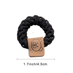 Bear Knitted High Elastic Hair Ring Women's Solid Hair Rope Hair Accessories