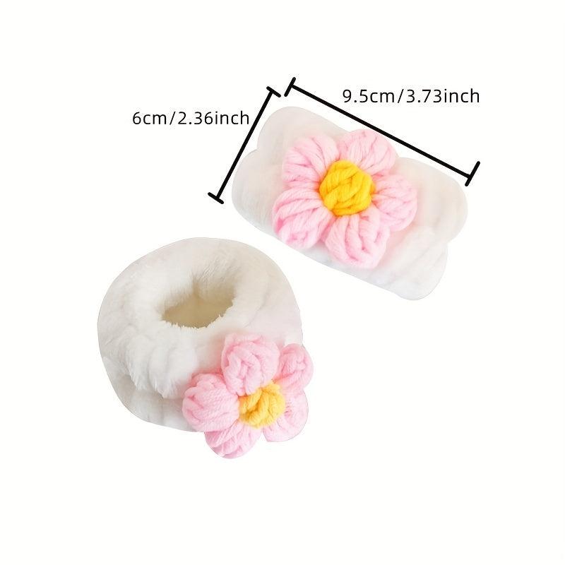 Cartoon Flower Decoration Wrist Spa Washband