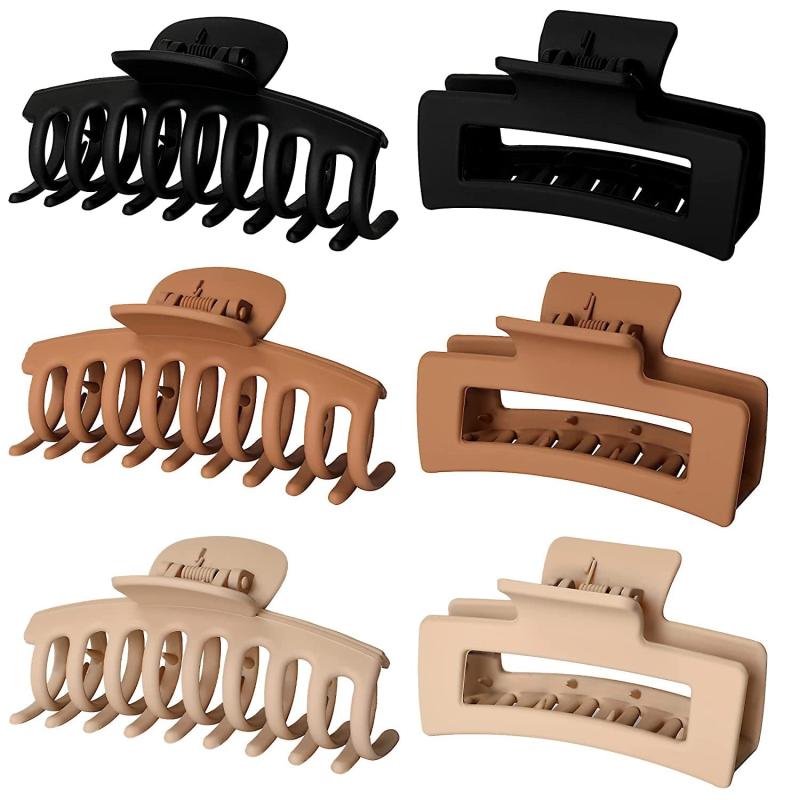 8pcs Large Shark Claw Hair Claw Ponytail Holder Hair Accessories for Women