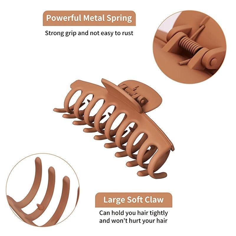 8pcs Large Shark Claw Hair Claw Ponytail Holder Hair Accessories for Women
