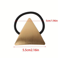 Metal Heart Hair Tie Triangle Hair Rope Elastic Style Hair Ring