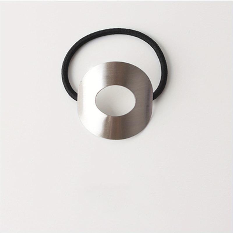 Metal Heart Hair Tie Triangle Hair Rope Elastic Style Hair Ring