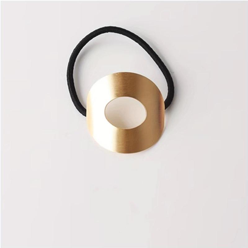 Metal Heart Hair Tie Triangle Hair Rope Elastic Style Hair Ring