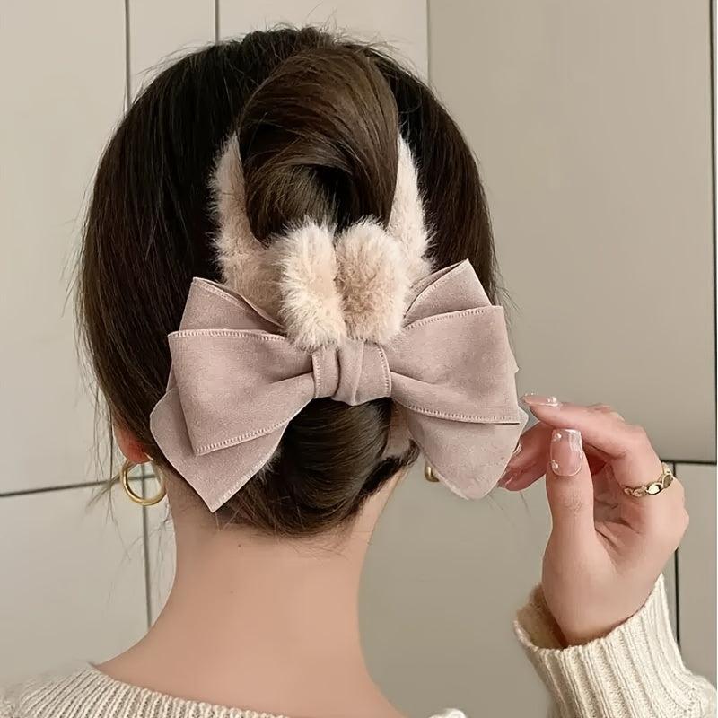 Large Bow Hair Claw Clip Sweet Grip Hair Jaw Clip Thick Hair Accessories