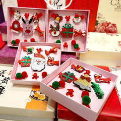 Christmas Hair Clip Girls' Headwear Small Hat Hair Clip
