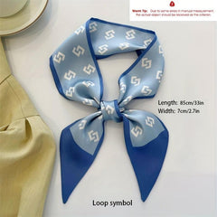 Floral Graphic Pattern Scarf Headband Long Hair Ribbon Bands