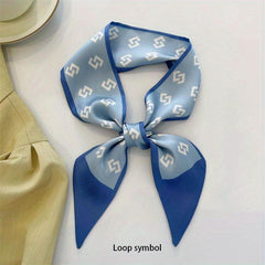 Floral Graphic Pattern Scarf Headband Long Hair Ribbon Bands