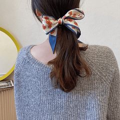 Floral Graphic Pattern Scarf Headband Long Hair Ribbon Bands