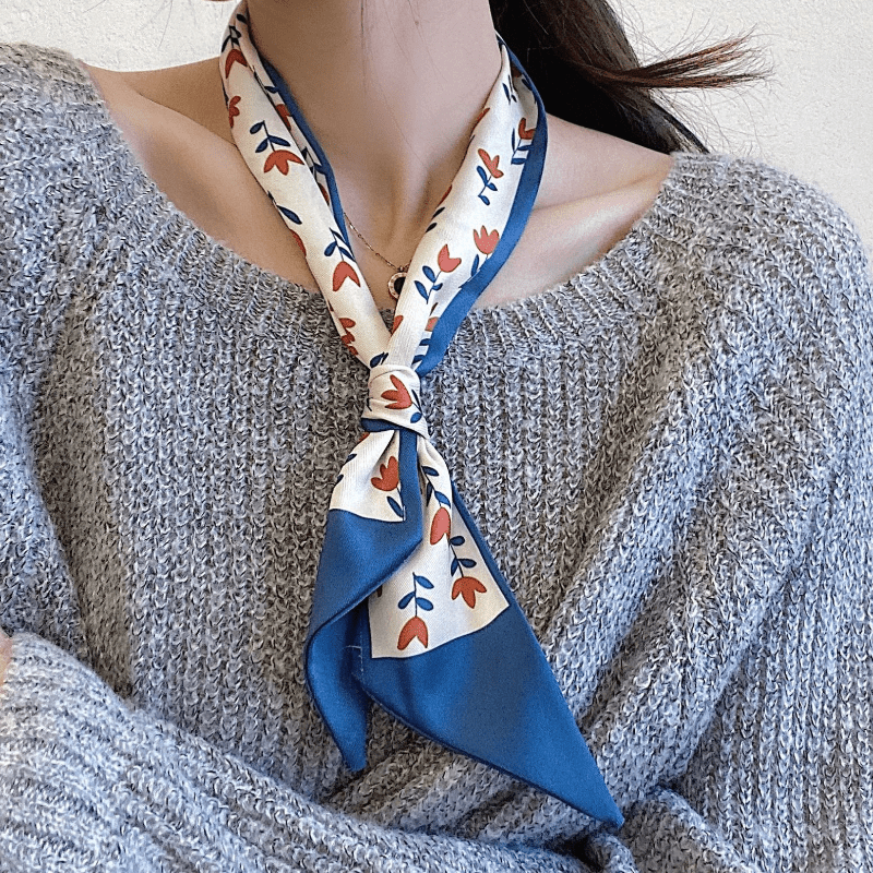 Floral Graphic Pattern Scarf Headband Long Hair Ribbon Bands