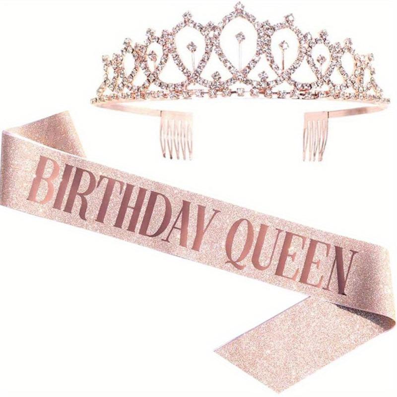 Princess Style Rhinestone Headband and Belt Set for Girls