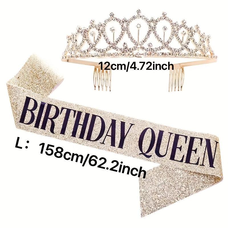 Princess Style Rhinestone Headband and Belt Set for Girls