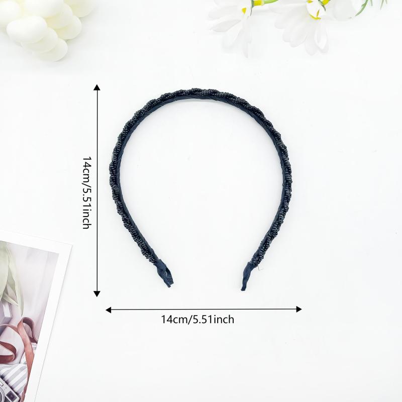 5pcs Beaded Twist Headband Vintage Party Hair Accessories