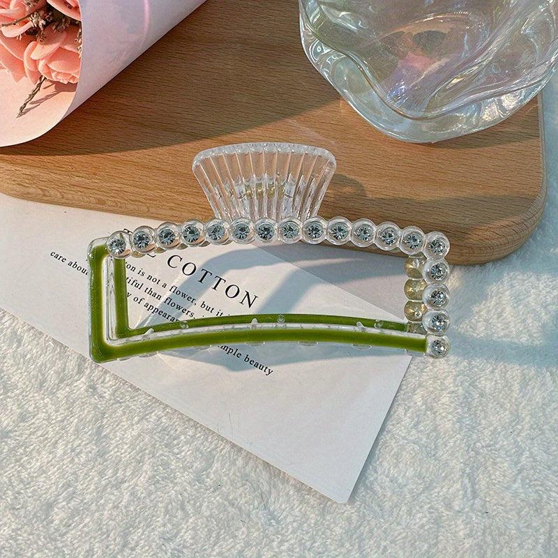 Faux Pearl Hair Claw Clips Strong Hold Ponytail Hair Clips