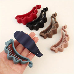 6pcs Frosted Wavy Hair Claw Twist Clip Hair Accessories For Women Girls