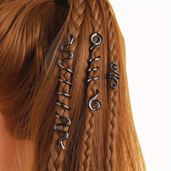 African Style Dreadlock Accessories Celtic Spiral Hair Ring Braided Buckle