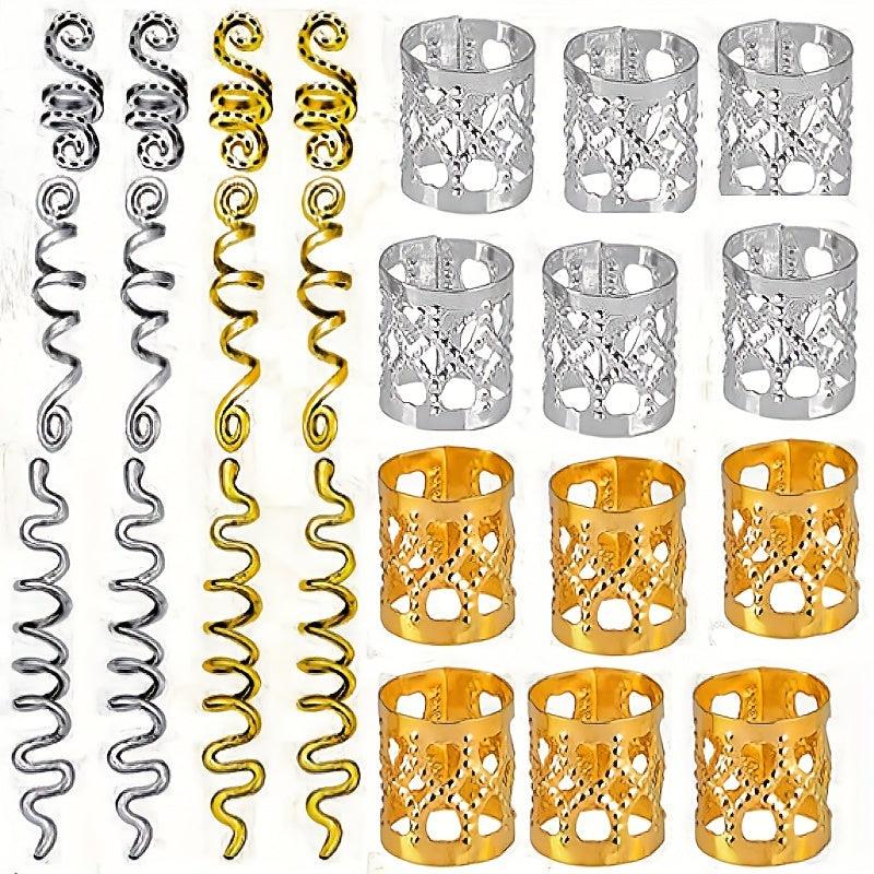 African Style Dreadlock Accessories Celtic Spiral Hair Ring Braided Buckle