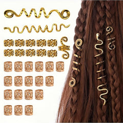 African Style Dreadlock Accessories Celtic Spiral Hair Ring Braided Buckle