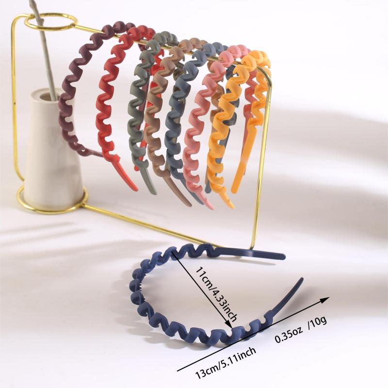 8pcs Frosted Headband Non-slip Hair Accessories