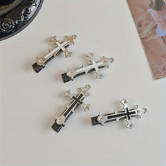 Retro Cross Hair Clip Y2K Headdress