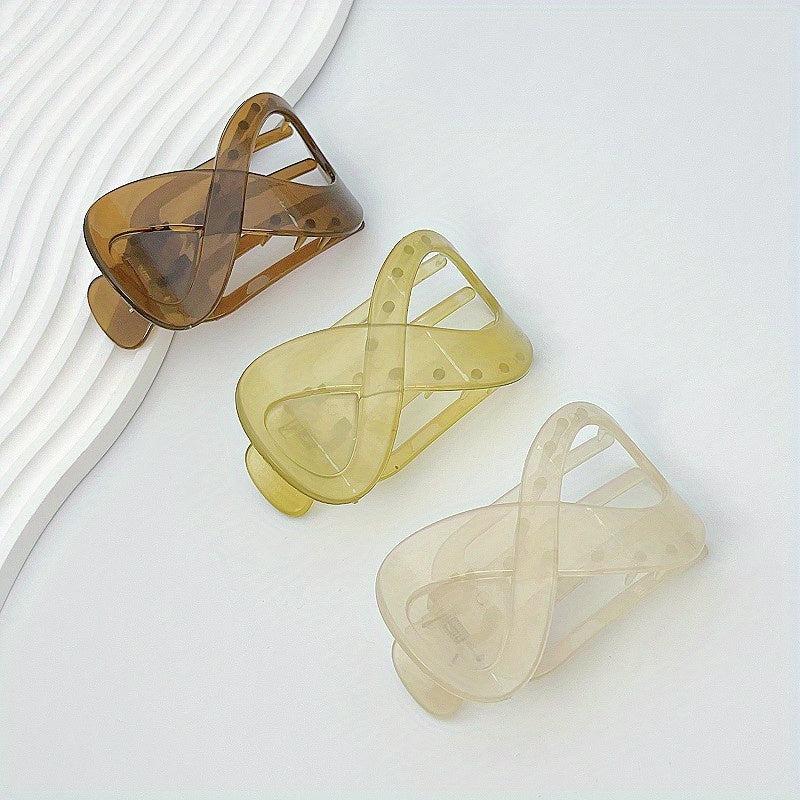 3pcs 8 Shape Hair Clip Matte Hair Clip Ladies Hair Accessories