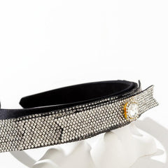 Sparkly Crystal Headband Silvery Thin Hair Band