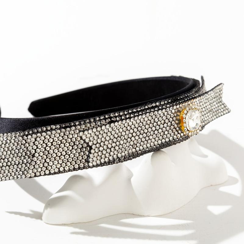 Sparkly Crystal Headband Silvery Thin Hair Band