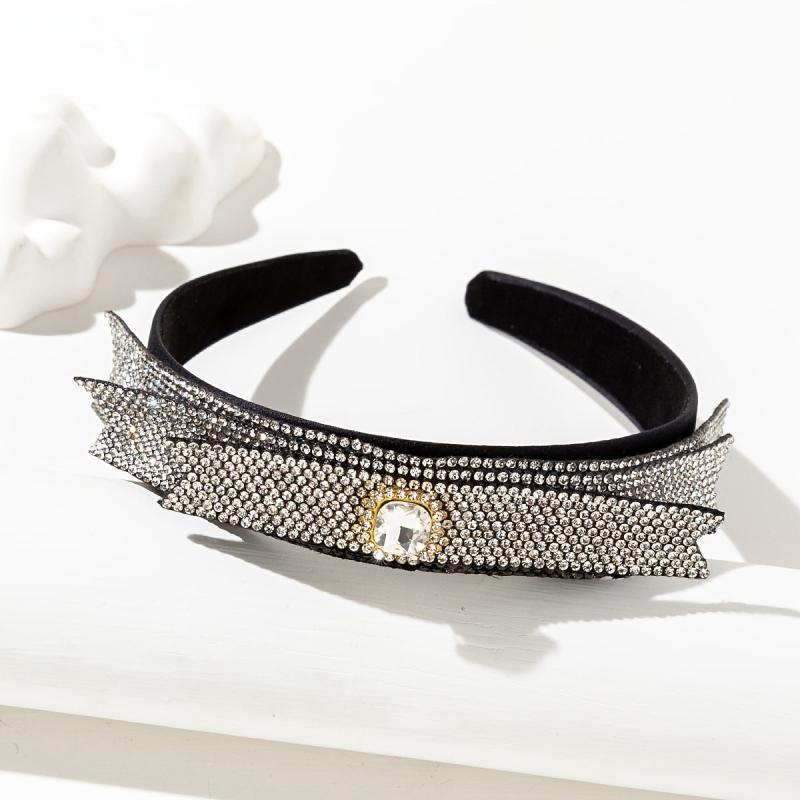 Sparkly Crystal Headband Silvery Thin Hair Band