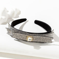 Sparkly Crystal Headband Silvery Thin Hair Band