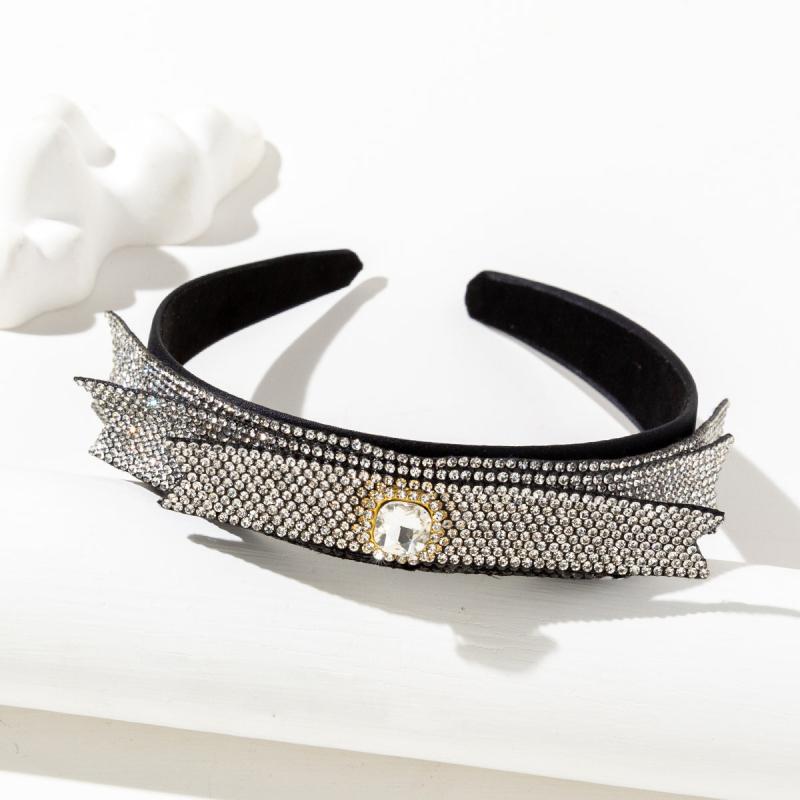 Sparkly Crystal Headband Silvery Thin Hair Band