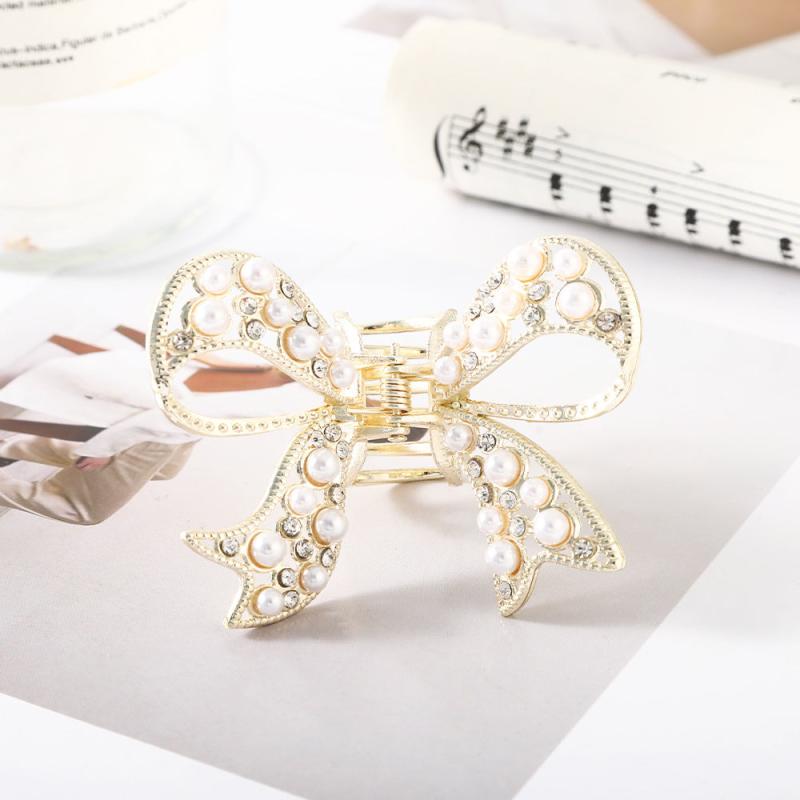 Rhinestone Hairpin Bow Headdress Pearl Hair Clips Butterfly Hair Accessories