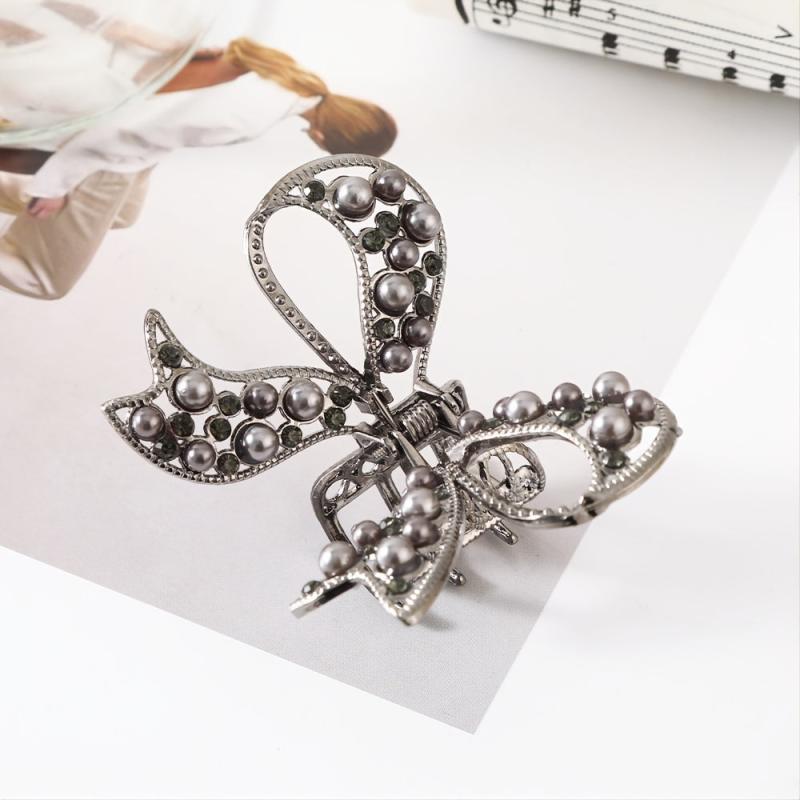 Rhinestone Hairpin Bow Headdress Pearl Hair Clips Butterfly Hair Accessories