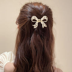 Rhinestone Hairpin Bow Headdress Pearl Hair Clips Butterfly Hair Accessories