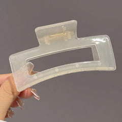 Clear Plastic Rectangle Hair Claw Clip Strong Grip Hair Jaw Clip