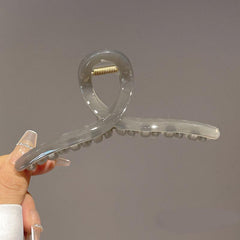 Clear Plastic Rectangle Hair Claw Clip Strong Grip Hair Jaw Clip