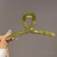 Clear Plastic Rectangle Hair Claw Clip Strong Grip Hair Jaw Clip