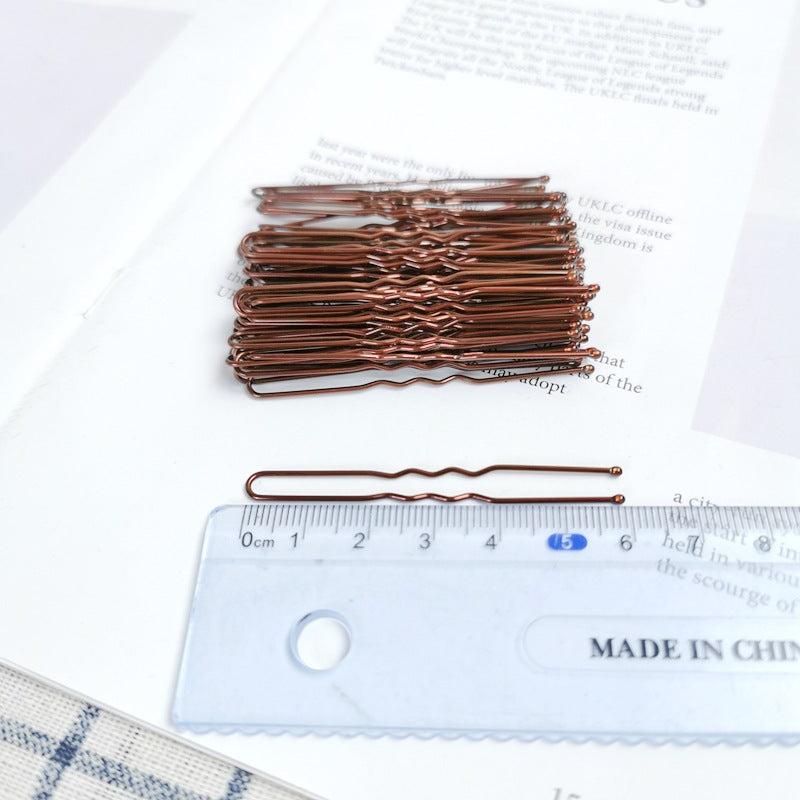 50pcs U-shaped Hairpin for Chignon Bun Hair Styling