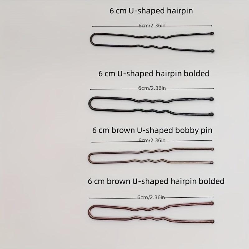 50pcs U-shaped Hairpin for Chignon Bun Hair Styling