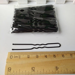 50pcs U-shaped Hairpin for Chignon Bun Hair Styling