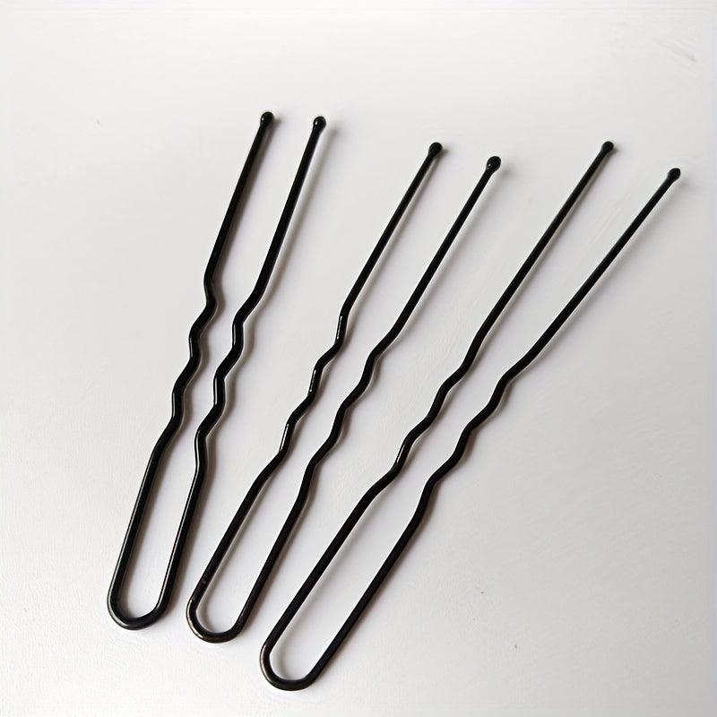 50pcs U-shaped Hairpin for Chignon Bun Hair Styling