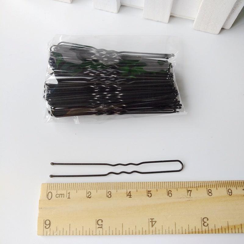 50pcs U-shaped Hairpin for Chignon Bun Hair Styling