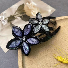 Flower Crystal Acetate Hair Clip Head Jewelry Women's Hair Accessories