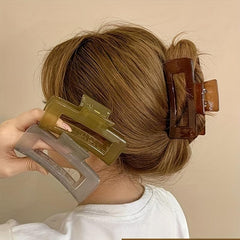 4pcs Large Hollow Shark Claw Hair Clip Back Head Hair Ponytail Hair Clip