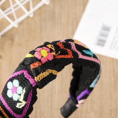 Bohemian Knitted Sunflower Headband Hair Band for Women