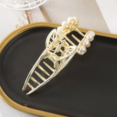 Faux Pearl Flower Rhinestone Hair Claw Hair Clip Hair Accessories