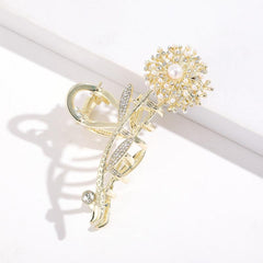 Faux Pearl Flower Rhinestone Hair Claw Hair Clip Hair Accessories