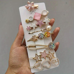 Pearl Rhinestone Hair Clip for Women Girls