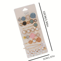 Pearl Rhinestone Hair Clip for Women Girls