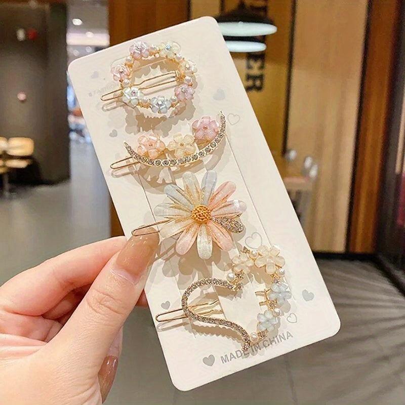 Pearl Rhinestone Hair Clip for Women Girls